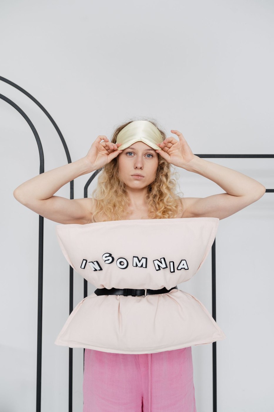 Woman Holding her Sleep Mask