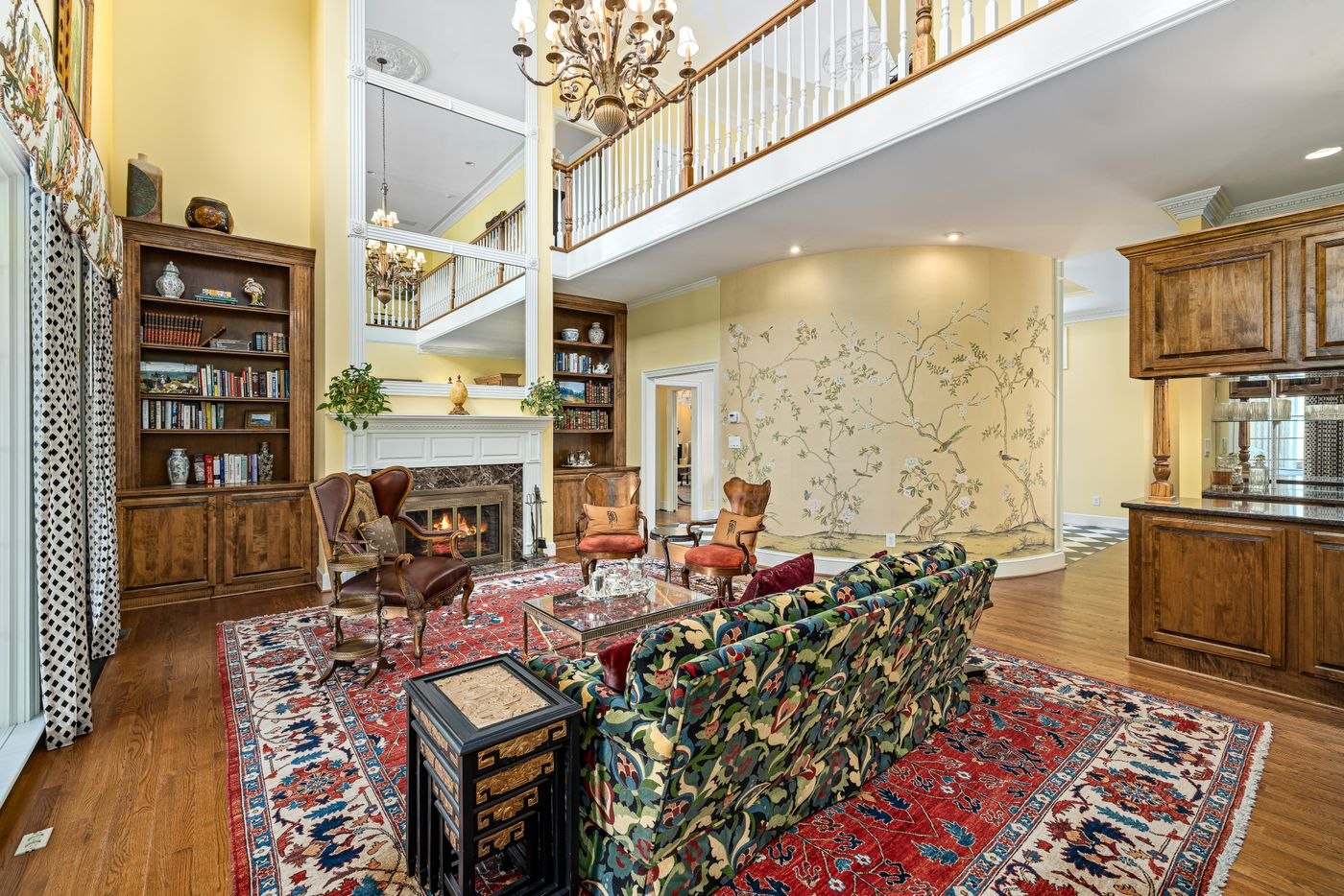 Interior of a Living Room with a Sofa and a Rug