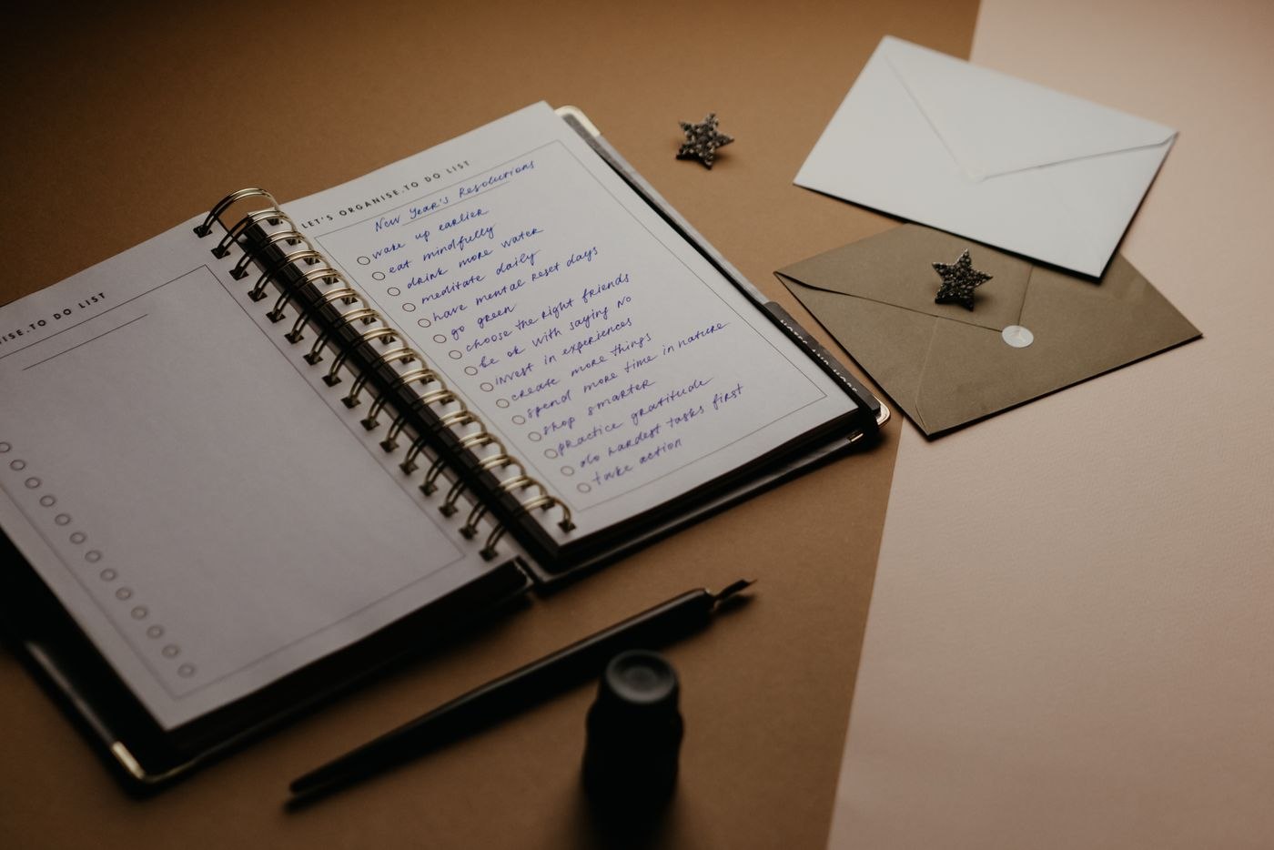 White Notebook on the Table