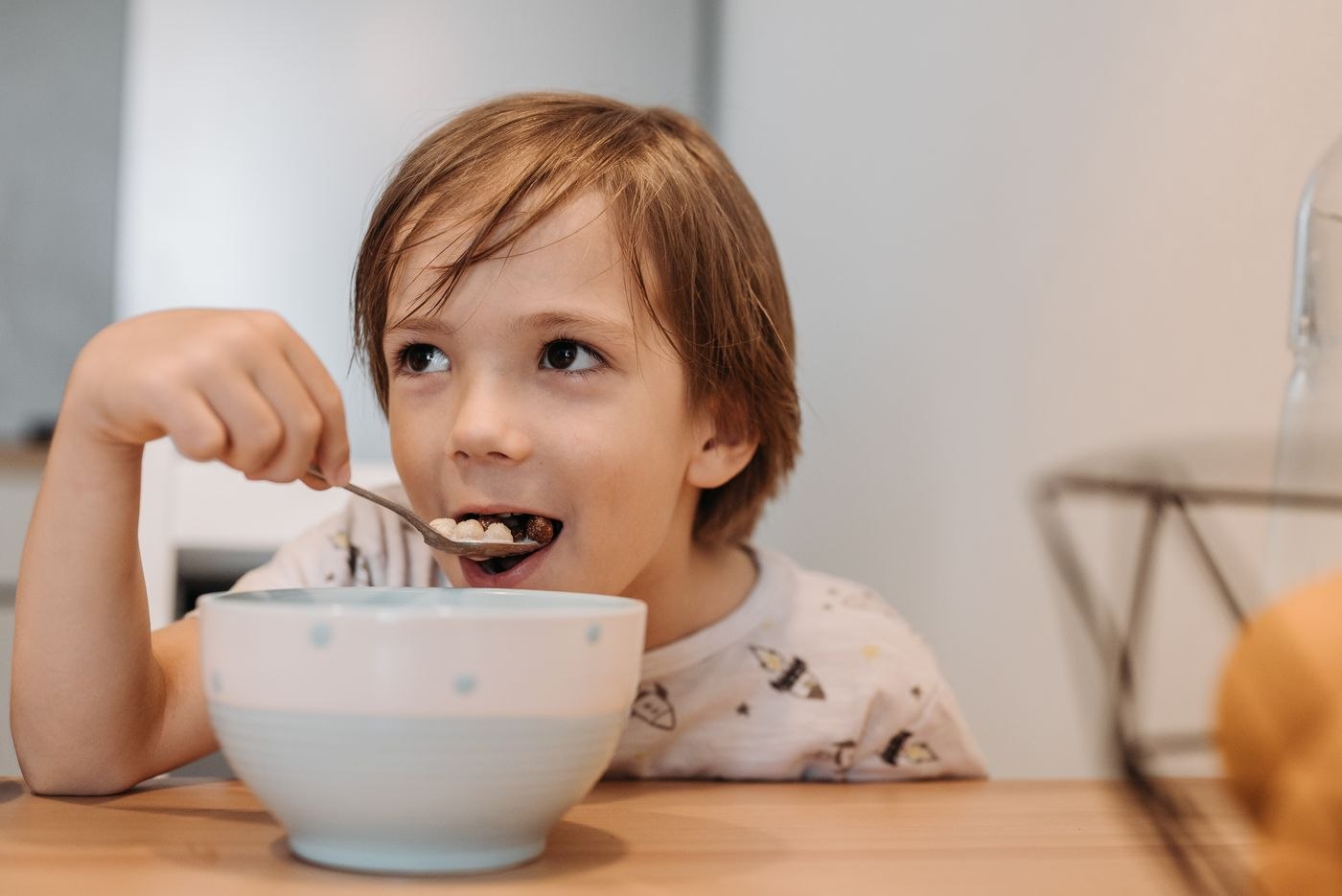 Boy Eating Cereal