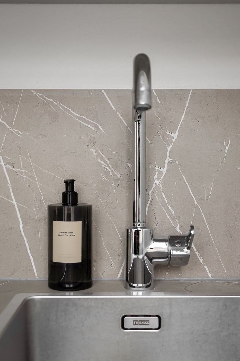 Close-up of a Kitchen Sink and Faucet